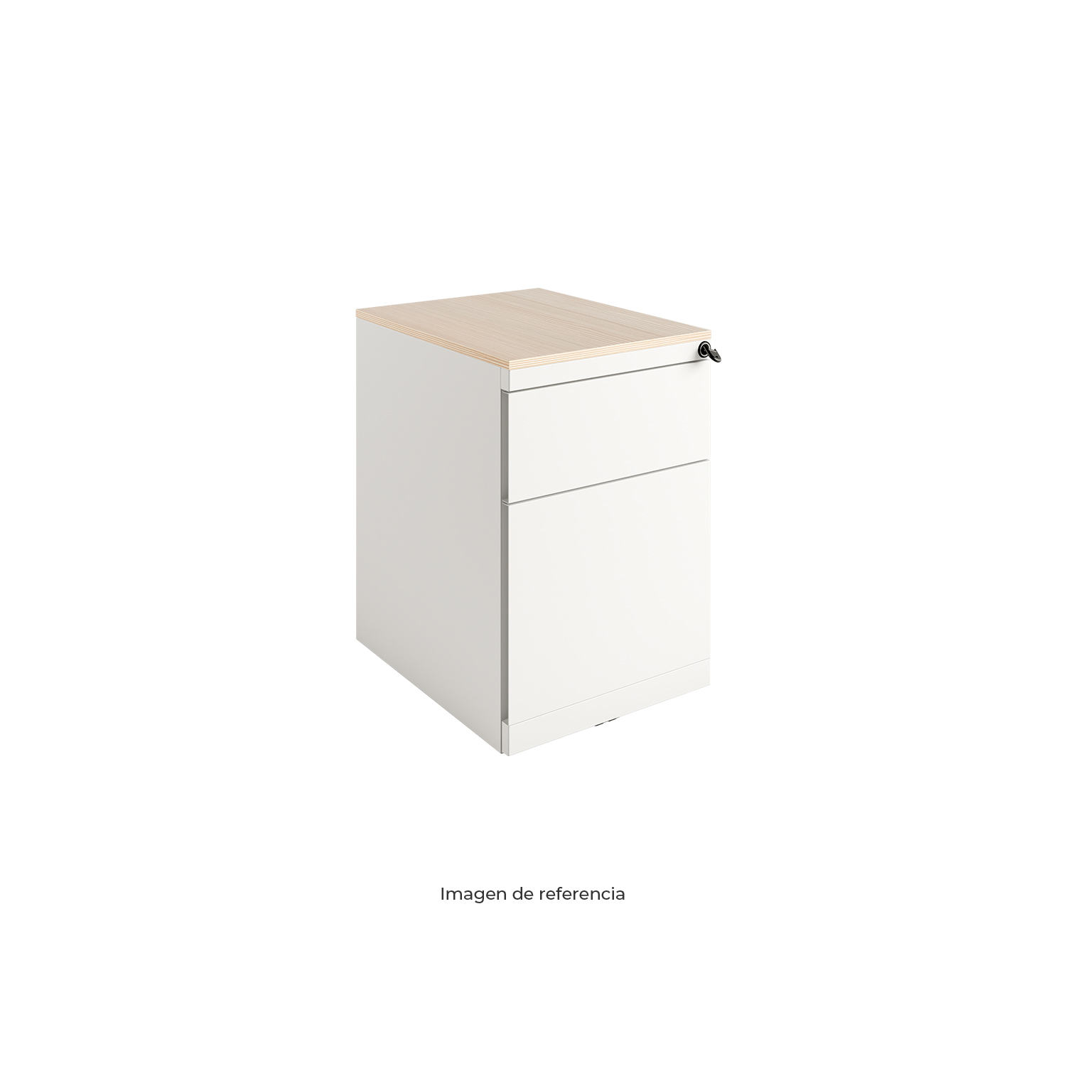 ARCHIVADOR Cajonera blanca mepal-archivador almacenamiento con llave doble cajon
