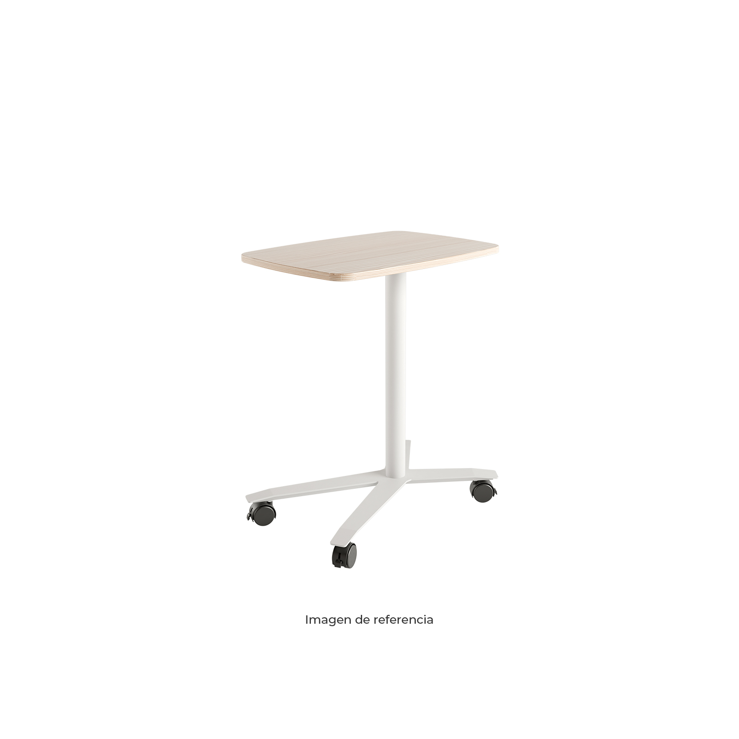 Mesa Auxiliar móvil con ruedas blanca-mepal-Ruedas-oficina portátil laptop