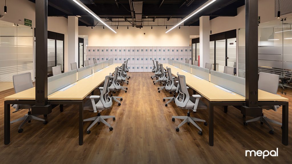 Diseño de oficinas modernas.