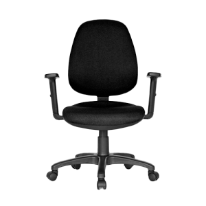 Silla Operativa Estela Alta Negra Mepal Carvajal Espacios Vista Frontal