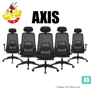 Combo Set X5 Nueva Silla Axis Cabecero Mepal Carvajal Espacios Frontal