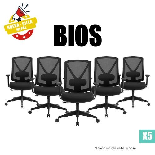 Silla Bios B1D Mepal Carvajal Espacios Vista Frontal Combo X5 Unidades