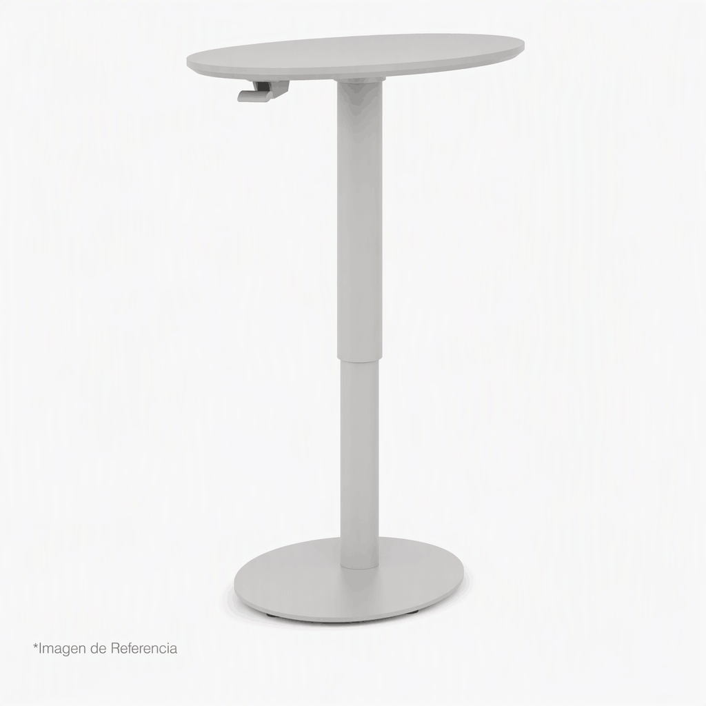 Mesa Auxiliar Oval Gris Altura Regulable Mepal Carvajal Espacios Vista General