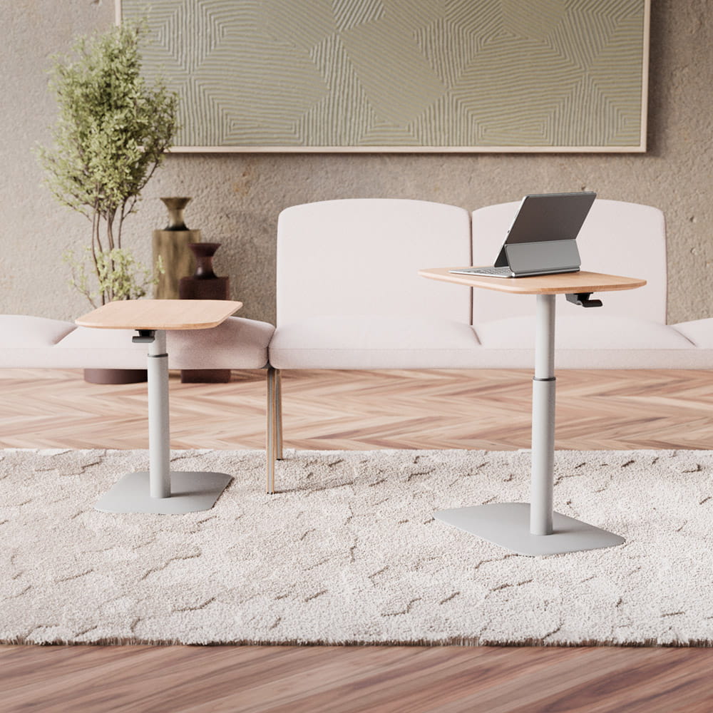 Mesa auxiliar neumática rectangular tipo Madera Mepal Carvajal Espacios frontal
