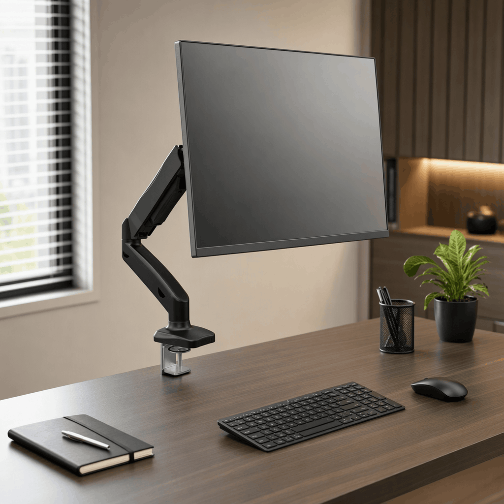Soporte Monitor un Brazo Mepal Carvajal Espacios vista uso frontal